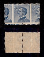 REGNO D'ITALIA - 1908 - 25 Cent Michetti (83nc) - Coppia Orizzontale Con Dentellature Spostate - Gomma Integra (450) - Otros & Sin Clasificación