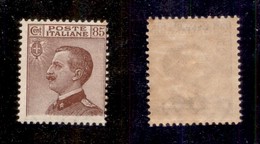 REGNO D'ITALIA - 1920 - 85 Cent Michetti (112b) Con Stampa Mancante In Basso - Gomma Integra (420) - Otros & Sin Clasificación