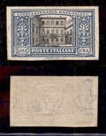 REGNO D'ITALIA - 1923 - 1 Lira Manzoni (155d) Non Dentellato - Piena Gomma Originale - Otros & Sin Clasificación