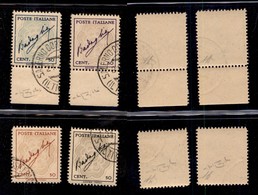 REGNO D'ITALIA - 1944 - Badoglio - Non Emessi (515F/515I) Serie Completa Usata - Carta Brunastra Senza Filigrana - Insie - Otros & Sin Clasificación