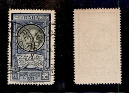 REGNO D'ITALIA - 1932 - 100 Lire Leonardo (41-Aerea) Usato - Cert. AG (1.400) - Otros & Sin Clasificación