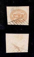 REGNO D'ITALIA - 1863 - Segnatasse - 10 Cent (1a) Bordo Foglio - Usato - Grandi Margini (300+) - Otros & Sin Clasificación