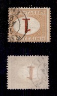 REGNO D'ITALIA - 1870 - Segnatasse - 1 Cent (3b) Usato - Cifra Capovolta - Cert. AG (4.000) - Otros & Sin Clasificación