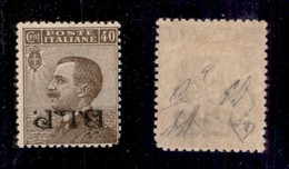 REGNO D'ITALIA - 1922 - BLP - 40 Cent (9Ab) - Soprastampa Nera Capovolta - Gomma Originale - Angolo Inferiore Destro Arr - Otros & Sin Clasificación