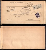 REPUBBLICA SOCIALE - GNR BRESCIA - 1 Lira (479/Ipc) Con Punto Grosso Dopo R - Isolato Su Piego Raccomandato Per Città -  - Otros & Sin Clasificación