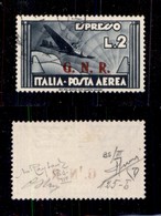 REPUBBLICA SOCIALE - GNR BRESCIA - 2 Lire Aeroespresso (125/IIIac-Aerea) - Usato - Punto Grosso Dopo R - Molto Raro - No - Otros & Sin Clasificación