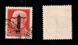 REPUBBLICA SOCIALE - GNR VERONA - 1944 - 75 Cent (494Ca) Usato - Fascio Nero Capovolto - Cert. AG - Other & Unclassified