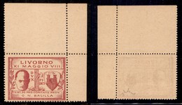 ENISSIONI LOCALI - LIVORNO - 1930 - 30 Cent (1) Angolo Di Foglio (pos.5) - Gomma Integra (400+) - Sonstige & Ohne Zuordnung