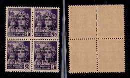 ENISSIONI LOCALI - CASTIGLIONE D’INTELVI - 1945 - 50 Cent + 1 Lira (10) In Quartine - Gomma Integra (500) - Altri & Non Classificati