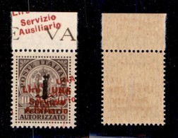 ENISSIONI LOCALI - GUIDIZZOLO - 1945 - 1 Lira Su 10 Cent (2b) Bordo Foglio Con Doppia Soprastampa (una Obliqua Ripetuta  - Otros & Sin Clasificación