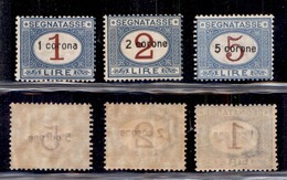 OCCUPAZIONI - DALMAZIA - 1922 - Segnatasse (2/4) - 3 Valori - Gomma Integra (480) - Dalmatia