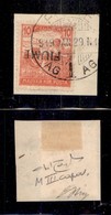 OCCUPAZIONI - FIUME - 1918 - Soprastampa A Mano (terzo Tipo) - 10 Filler (8/I) Usato Su Frammento - Non Catalogato - Oli - Fiume