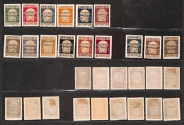 OCCUPAZIONI - FIUME - 1921 - Governo Provvisorio (149/163) - Serie Completa - Gomma Originale - 1 Lira Diena (770) - Fiume
