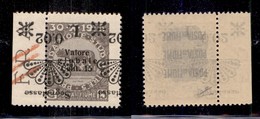 OCCUPAZIONI - FIUME - 1921 - Segnatasse - 0,02 Lire Su 15 Cent (25dac Varietà) Bordo Foglio - Soprastampa Capovolta Spos - Fiume