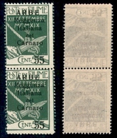 OCCUPAZIONI - ARBE - 1920 - 55 Cent Su 5 (10) - Coppia Verticale - Gomma Integra (600) - Arbe & Veglia