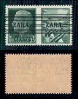 OCCUPAZIONI - ZARA - 1943 - 25 Cent Marina (27/III) - A Larghe + A Strette - Gomma Integra (450) - Altri & Non Classificati