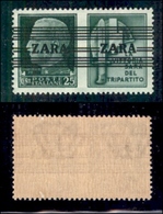 OCCUPAZIONI - ZARA - 1943 - 25 Cent Milizia (30/III) - A Larghe + A Strette - Gomma Integra (450) - Altri & Non Classificati