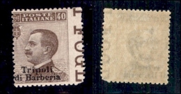 LEVANTE - TRIPOLI DI BARBERIA - 1909 - 40 Cent (7-varietà) - Dentellatura Verticale Spostata A Destra - Gomma Integra -  - Europa- Und Asienämter