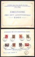 COLONIE - OCCUPAZIONE TEDESCA - 1943 - Pro Assistenza (118/125) - Serie Completa Su Folder Dell’emissione - Rodi 1.11.43 - Otros & Sin Clasificación