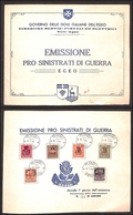 COLONIE - OCCUPAZIONE TEDESCA - 1944 - Pro Sinistrati (126/131) - Serie Completa Su Folder Dell’emissione - Rodi 16.7.44 - Sonstige & Ohne Zuordnung