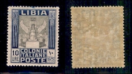 COLONIE - LIBIA - 1921 - 10 Lire Pittorica (32) - Gomma Originale - Molto Ben Centrato (1.000) - Libia