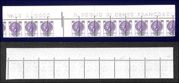 REPUBBLICA - 1976 - 150 Lire Siracusana (1083A) - Striscia Di 10 Bordo Foglio Con Interspazio E Dentellatura Verticale S - Other & Unclassified