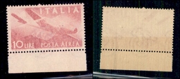REPUBBLICA - 1946 - 10 Lire (130aa-Aerea) - Stampa Molto Evanescente - Gomma Integra (500+) - Sonstige & Ohne Zuordnung