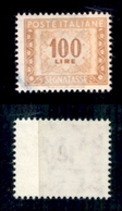 REPUBBLICA - 1957 - Segnatasse - 100 Lire (119/IIe) Su Carta Ricongiunta - Gomma Integra (1.000) - Other & Unclassified