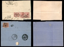 ESTERO - BELGIO - 1866/1871 - 40 Cent (17) - Due Testatine Di Lettere Per Livorno Con Affrancature Diverse (singolo-copp - Altri & Non Classificati