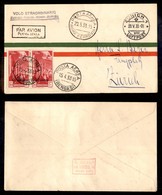 POSTA AEREA  - 1933 (15 Aprile/20 Maggio) - Bengasi (Roma) Zurigo (2837) - Mittelholzer - 8 Volati - Otros & Sin Clasificación