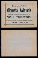 POSTA AEREA  - 1934 - Città Di Arona - Giornata Aviatoria - Voli Turistici - Volantino - Raro - Otros & Sin Clasificación