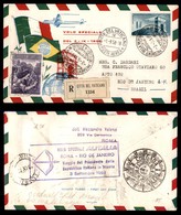 POSTA AEREA  - 1958 (3 Settembre) - Volo Gronchi - Vaticano (Roma) Brasile - Aerogramma Raccomandato - Otros & Sin Clasificación