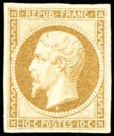 ** N°9e 10c Bistre Jaune, Réimp - TB - 1852 Louis-Napoleon
