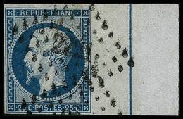 Oblit. N°10b 25c Bleu, BDF Avec Filet D'encadrement - TB - 1852 Louis-Napoleon