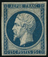 * N°10c 25c Bleu, Réimp - TB - 1852 Louis-Napoleon
