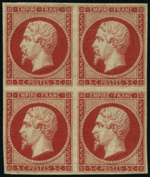 (*) N°12 5c Carmin Rose (essai) Bloc De 4 - B - 1853-1860 Napoleon III