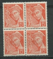 France Type Mercure , Yvert N° 409 **  Bloc De 4     Ava 24405 - Ungebraucht