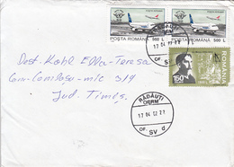 PLANES, ION MINCU, STAMPS ON COVER, 2002, ROMANIA - Lettres & Documents