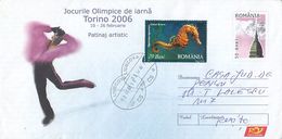 OLYMPIC GAMES, WINTER, TORINO'06, FIGURE SKATING, COVER STATIONERY, 2007, ROMANIA - Hiver 2006: Torino