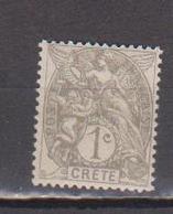 CRETE        N°  YVERT  :   1  NEUF AVEC  CHARNIERES      (  CH 26  ) - Unused Stamps