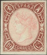 (*)71. 1865. 19 Cuartos Castaño Y Rosa. MAGNIFICO. Cert. CEM. Edifil 2018: 2.065 Euros - Otros & Sin Clasificación