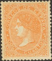 *89A. 1867. 12 Cuartos Naranja. Excelente Centraje Y Color Intenso. MAGNIFICO Y RARO. Cert. CEM. Edifil 2018: 415 Euros - Otros & Sin Clasificación