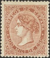 (*)99. 1868. 100 Mils Castaño. MAGNIFICO Y RARO. Cert. CEM. Edifil 2018: 750 Euros - Other & Unclassified