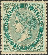 *100. 1868. 200 Mils Verde. MAGNIFICO. Edifil 2018: 255 Euros - Other & Unclassified