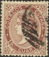 º101. 1868. 19 Cuartos Castaño. MAGNIFICO. Cert. CEM. Edifil 2018: 735 Euros - Otros & Sin Clasificación