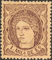 *102a. 1870. 1 Mils Violeta. MAGNIFICO. - Otros & Sin Clasificación