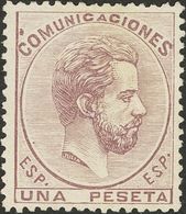 *127. 1872. 1 Pts Lila. Excelente Centraje Y Color Muy Intenso. MAGNIFICO. Cert. CEM. Edifil 2018: 143 Euros - Other & Unclassified