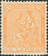 **131. 1873. 2 Cts Naranja. PIEZA DE LUJO. - Other & Unclassified