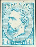 *156. 1873. 1 Real Azul. MAGNIFICO. Cert. CEM. Edifil 2018: 785 Euros - Other & Unclassified