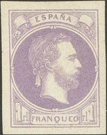 *158. 1874. 1 Real Violeta. PIEZA DE LUJO. Edifil 2018: 415 Euros - Autres & Non Classés